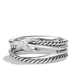 David Yurman X Collection Ring with Diamonds